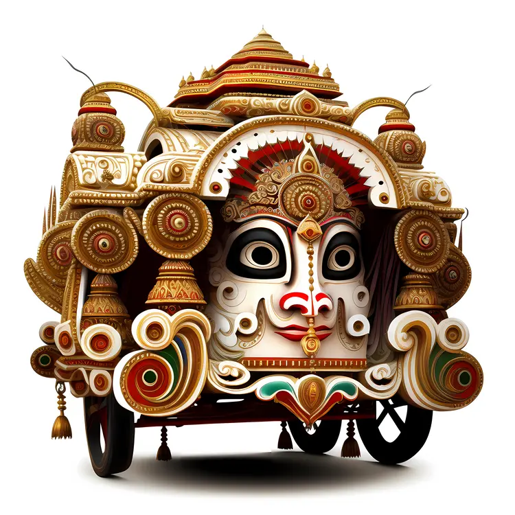 Decorated Chariot in Festival Parade