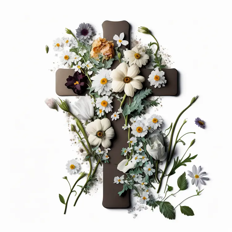 Floral Cross for Easter Celebration