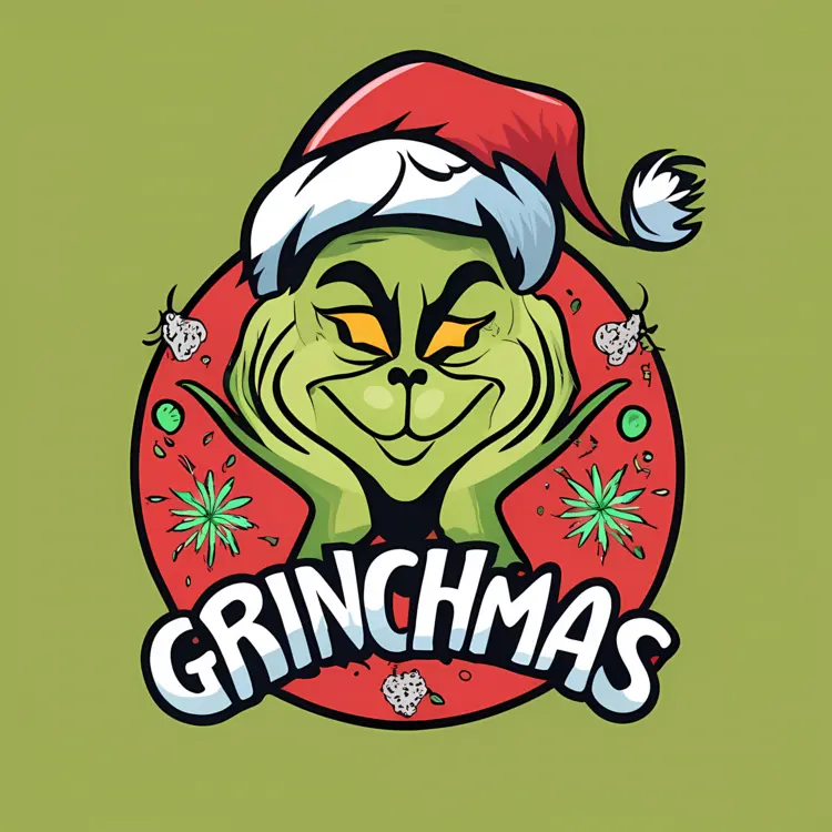 Grinchmas Character with Santa Hat