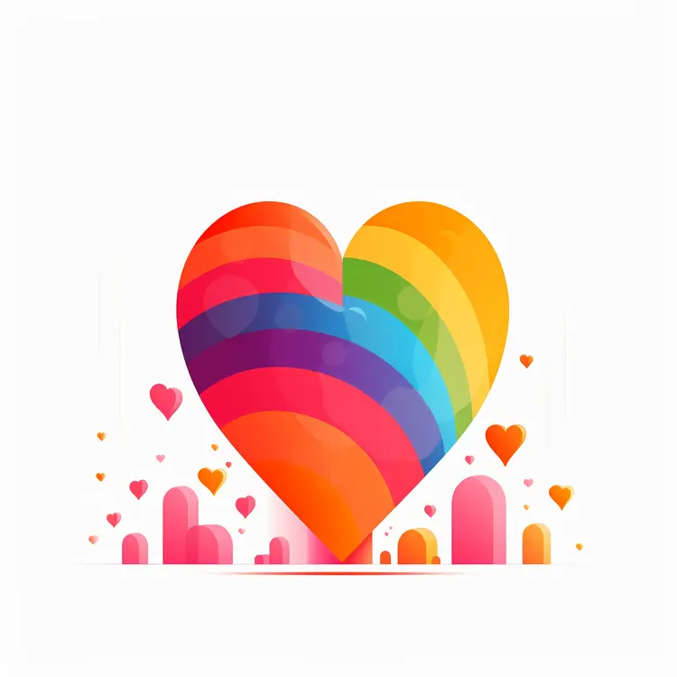 Rainbow Heart Symbol