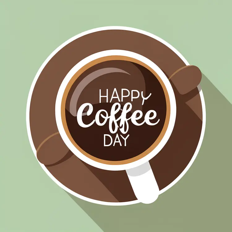 Happy Coffee Day with Coffee Cup