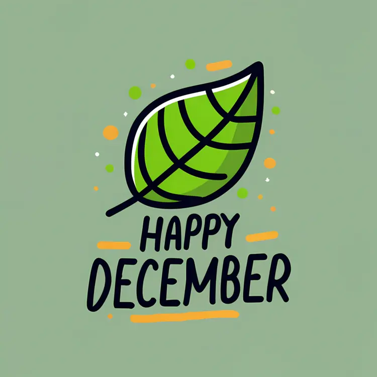 Leaf with Happy December