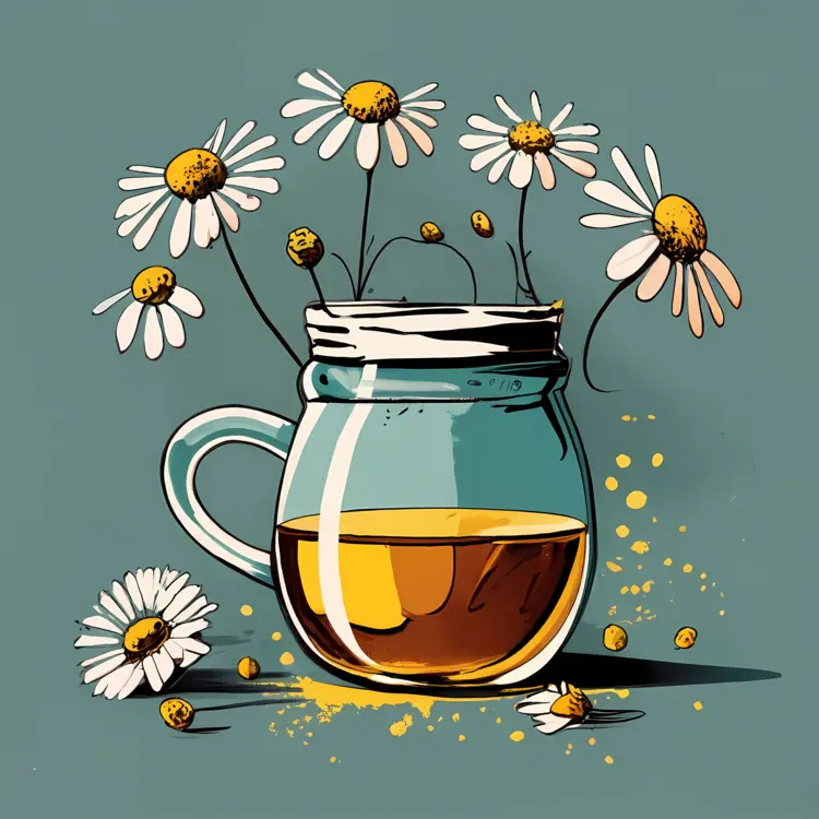 Chamomile Tea with Flowers
