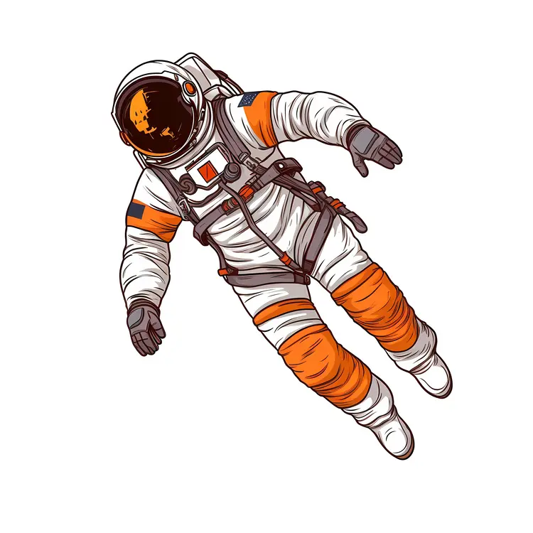 Astronaut in Space Suit Illustration