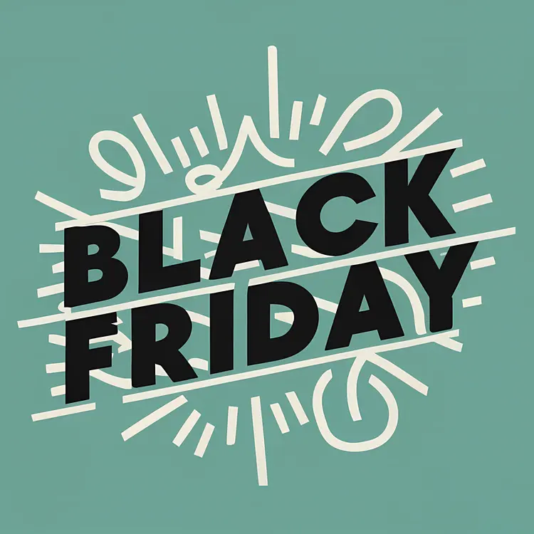 Black Friday Sale Banner with Modern Design