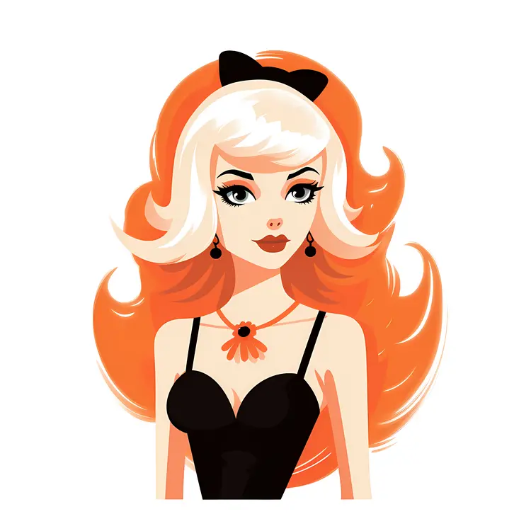 Stylish Halloween Girl Illustration