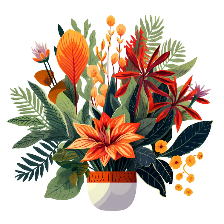 Vibrant Flower Arrangement in Vase