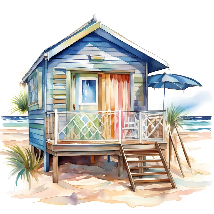 Cozy Blue Beach House for Summer Vacation