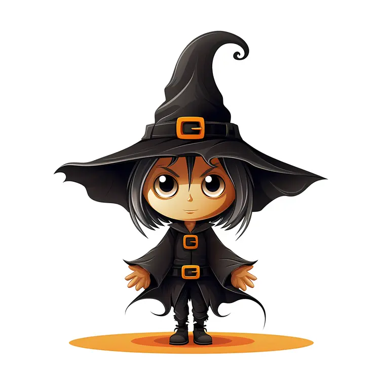 Cute Witch in Black Hat