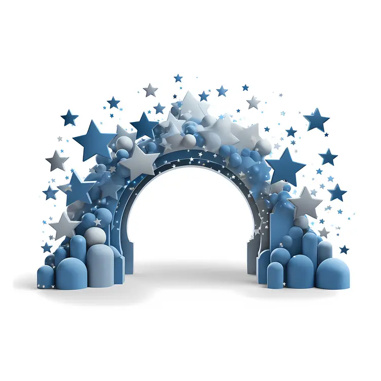 Blue Arch with Stars