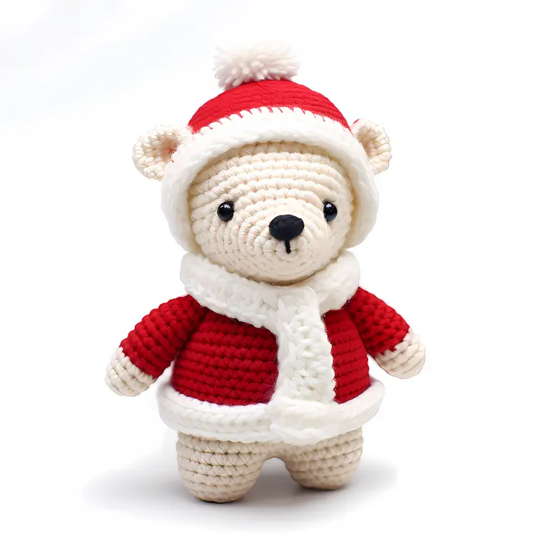 Crochet Bear in Santa Outfit