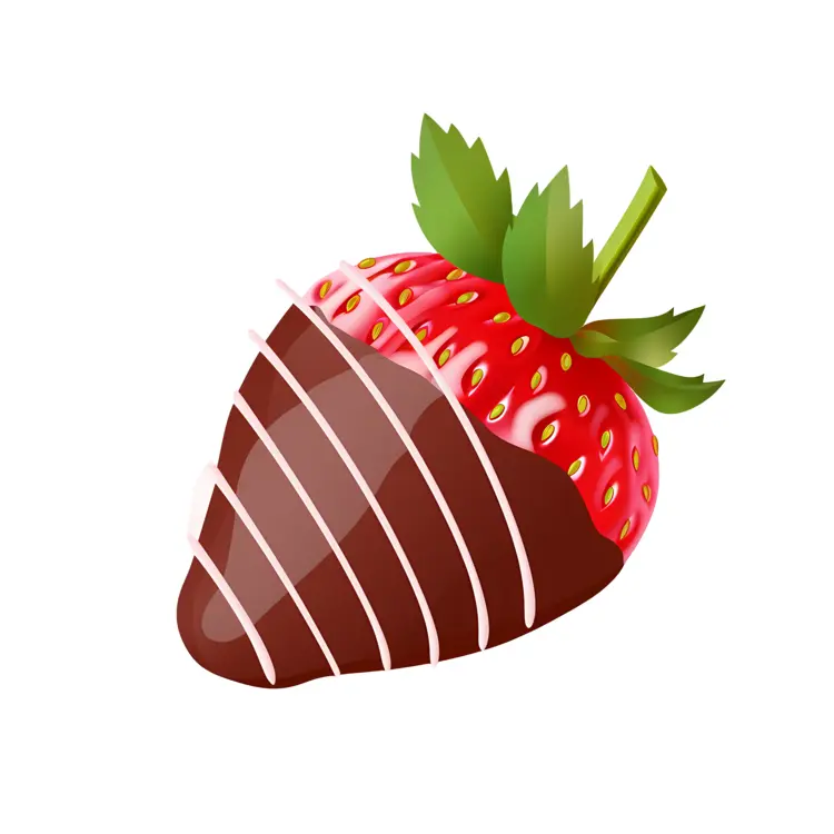 Strawberry with Chocolate Stripes