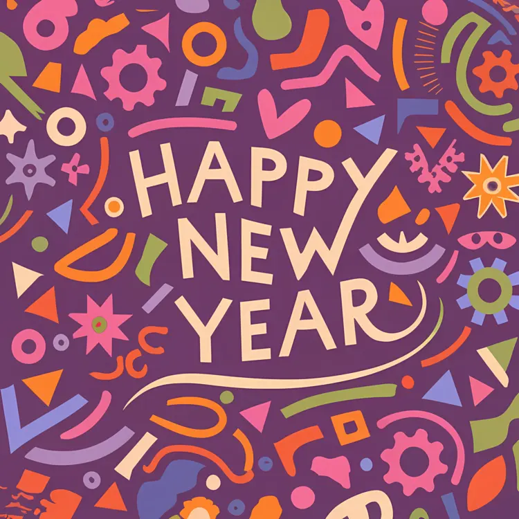 Happy New Year Festive Design