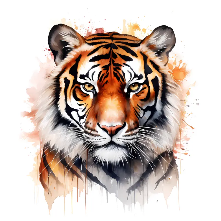 Fierce Tiger with Striking Stripes