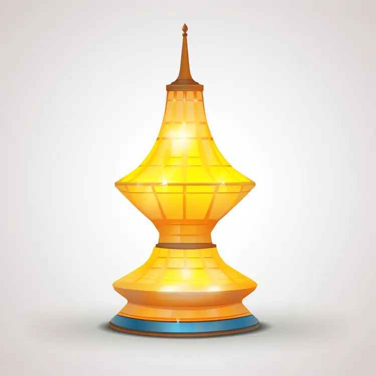 Glowing Yellow Lantern for Festive Celebrations