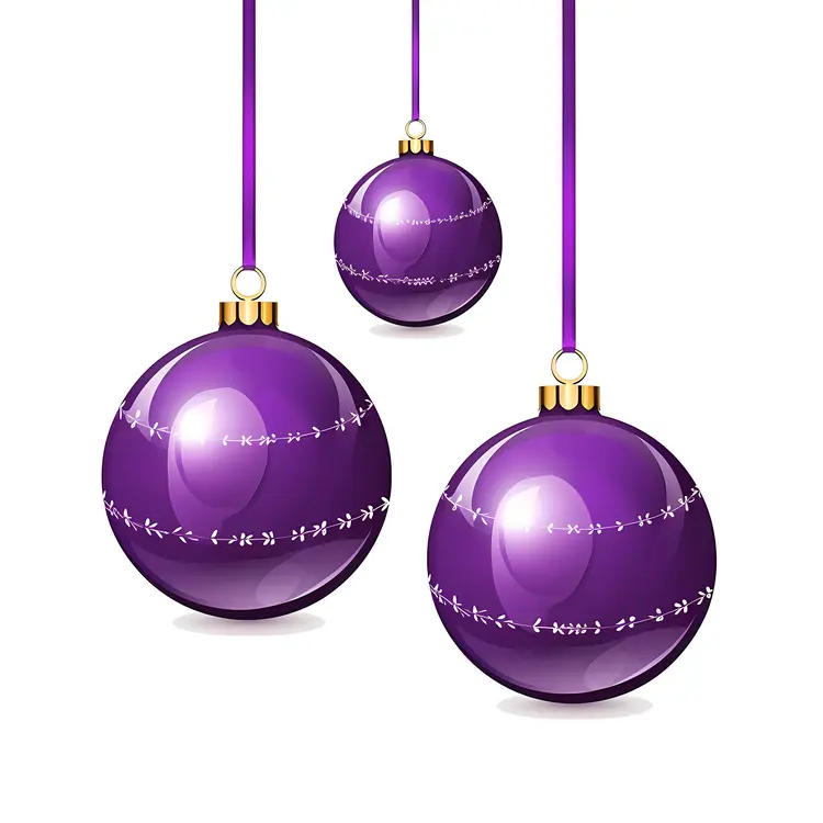 Purple Christmas Ornaments for Festive Decoration