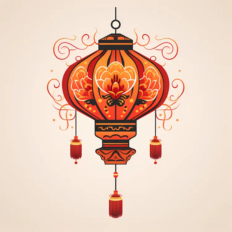 Traditional Red Lantern for Chinese New Year Celebration