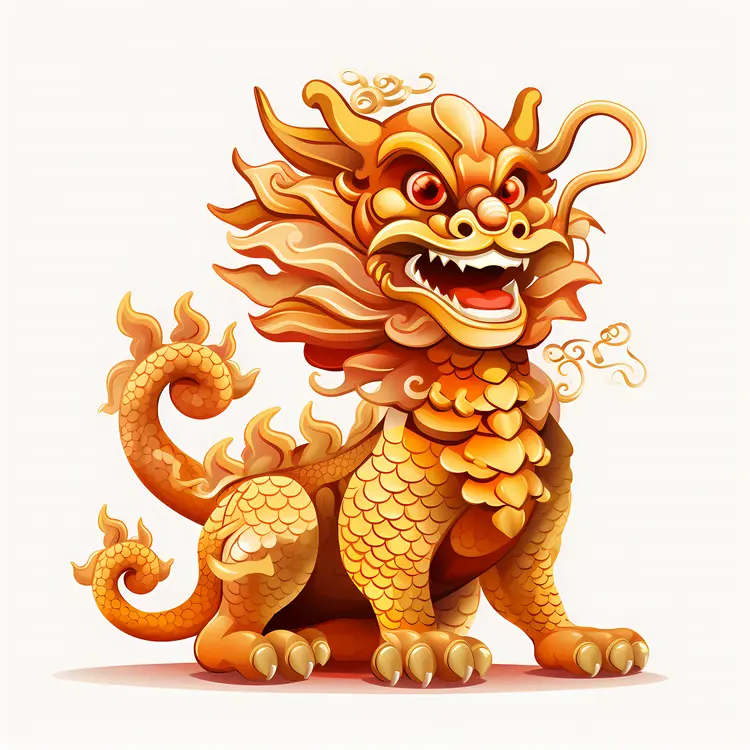Golden Mythical Dragon