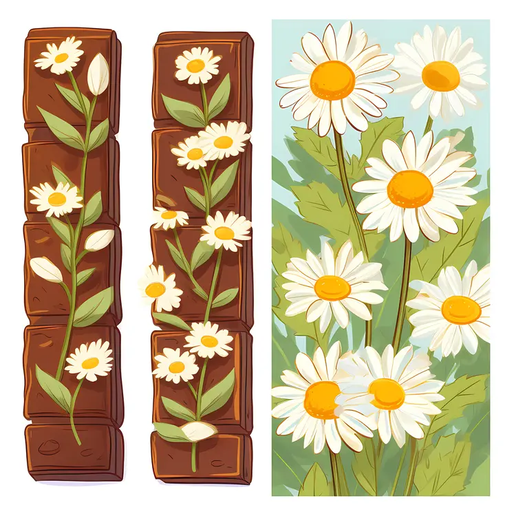 Daisies on Chocolate Bars