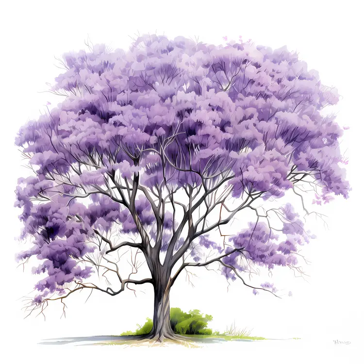 Lush Purple Tree in Bloom
