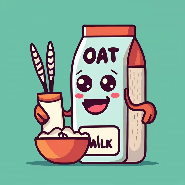 Happy Oat Milk Carton with Wheat