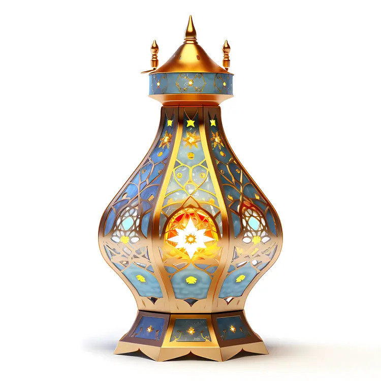 Colorful Stained Glass Lantern