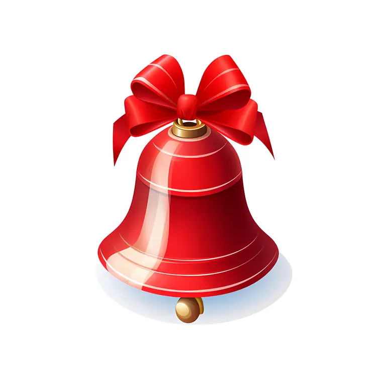 Red Bell with Red Ribbon for Christmas