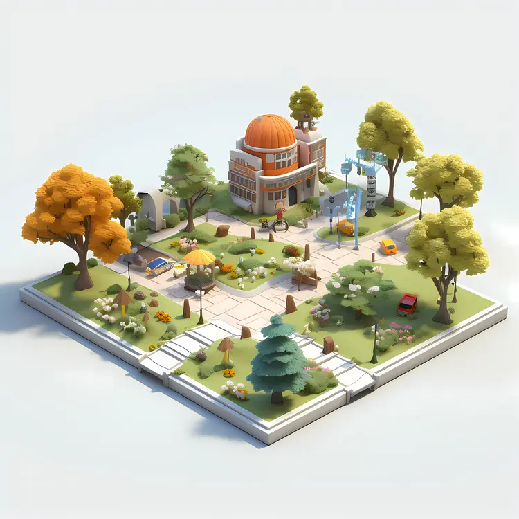Miniature Model of a Park