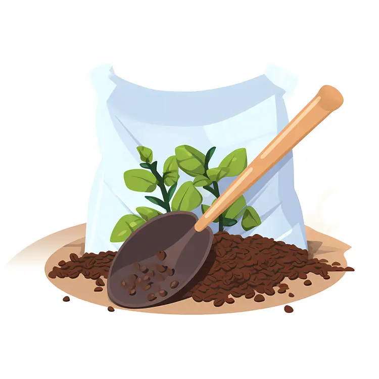 Gardening Soil and Plants with Shovel