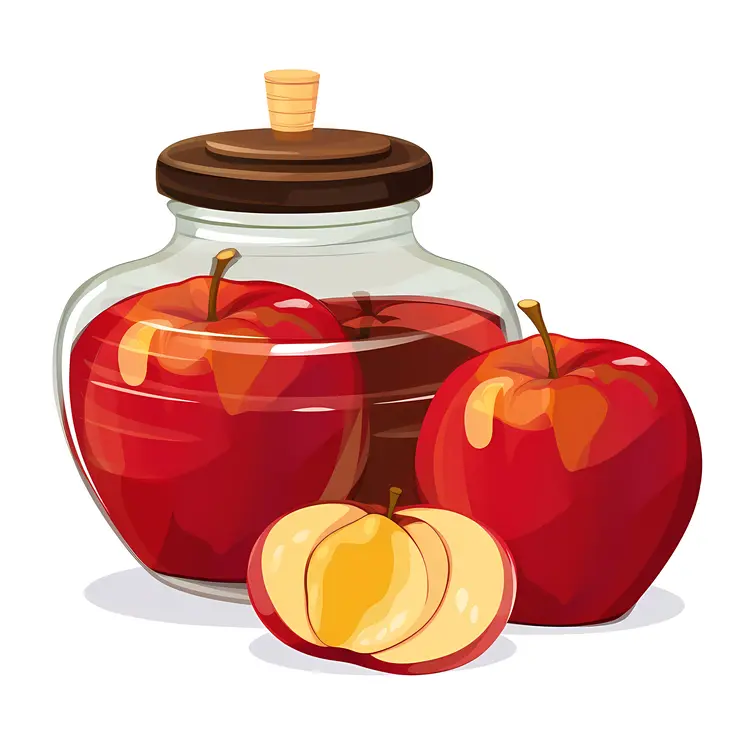 Fresh Apples with Jar