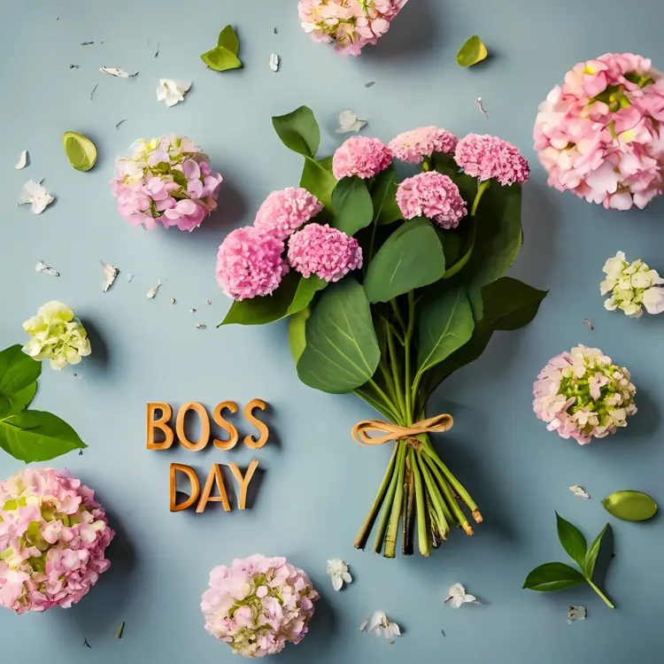 Delightful pink flowers for Boss Day