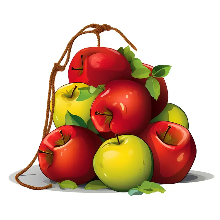 Pile of Red and Green Apples