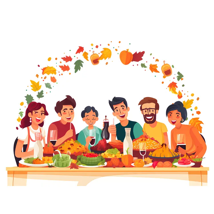 Family Thanksgiving Dinner Celebration