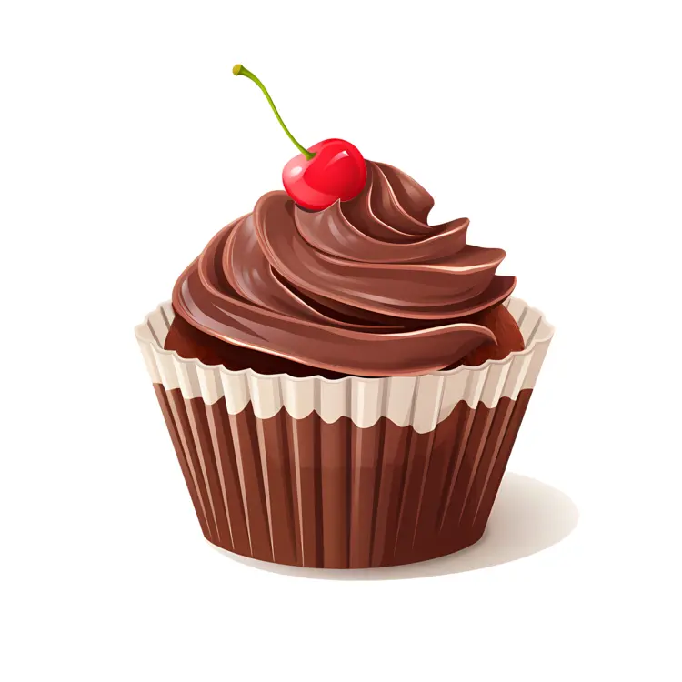 Chocolate Cupcake with Cherry on Top