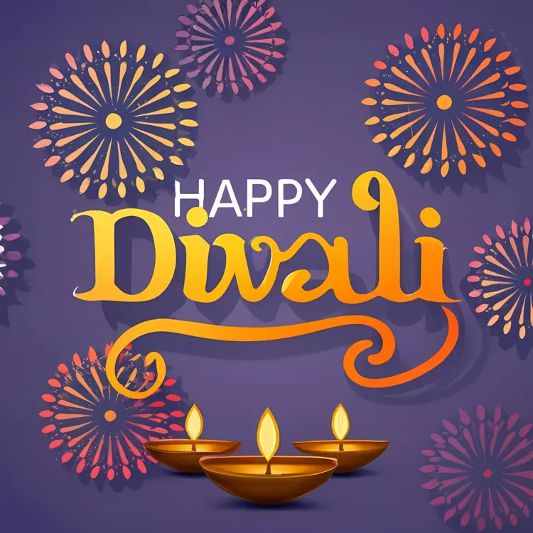 Happy Diwali with Festive Diya Lamps