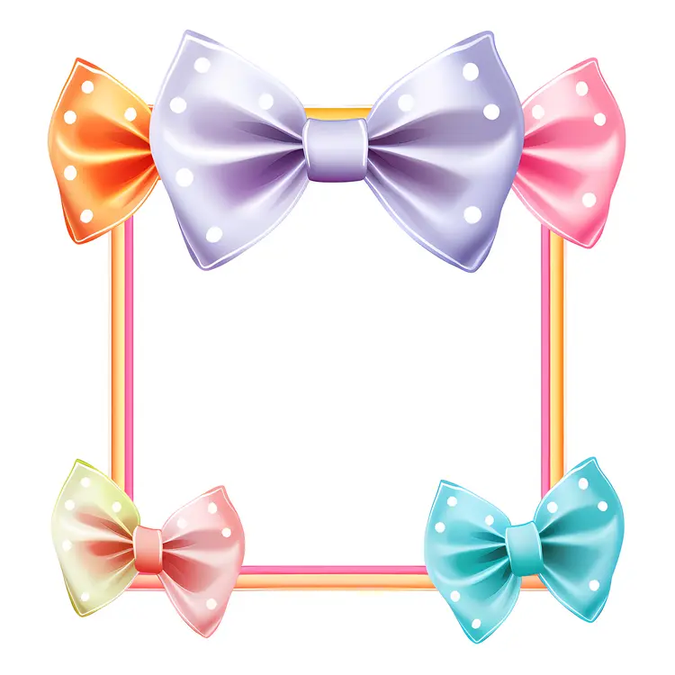 Colorful Polka Dot Bows on Frame