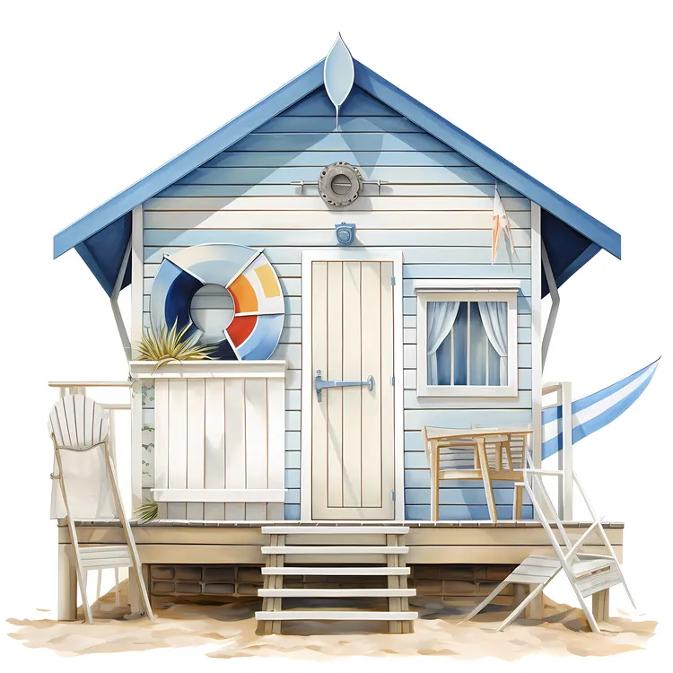 Small cute doodle beach house