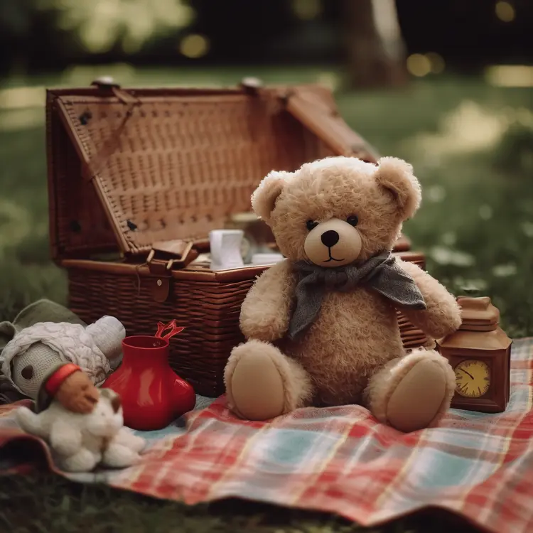 Teddy Bear at a Cozy Picnic