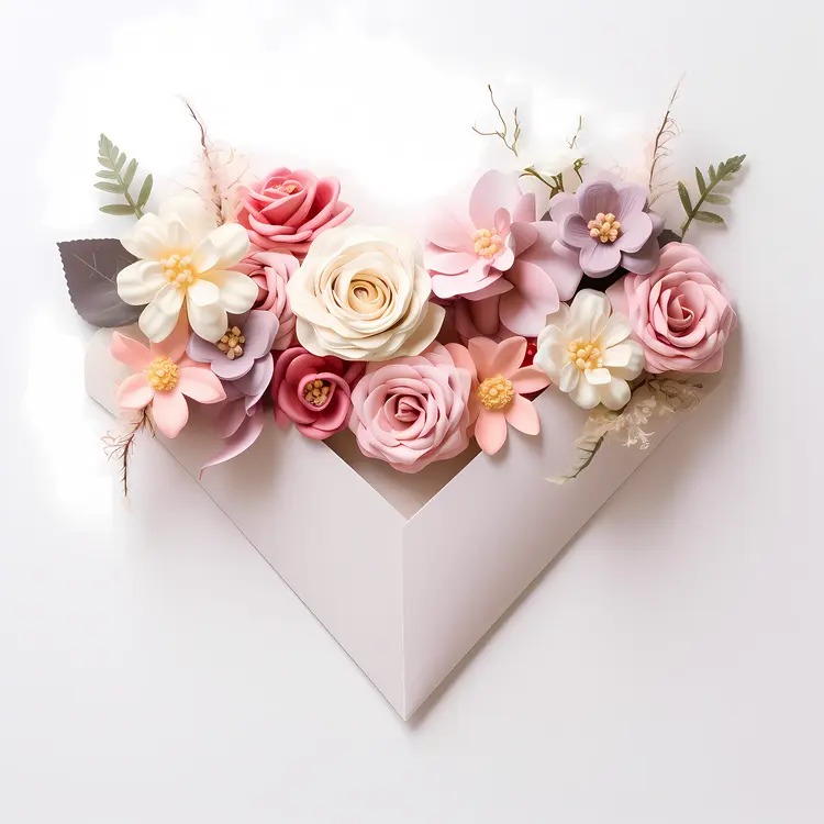 Pastel Floral Envelope with Spring Flowers