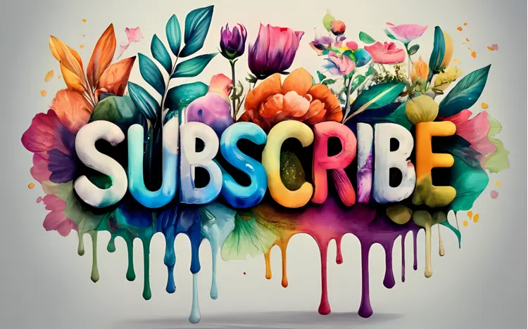 Artistic Subscribe Floral Illustration