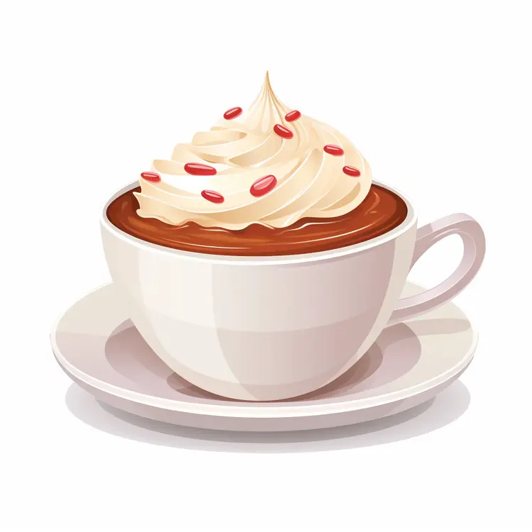Delicious Cup of Hot Chocolate with Whipped Cream