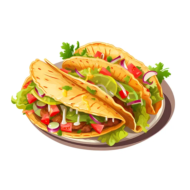 Delicious Tacos with Fresh Vegetables