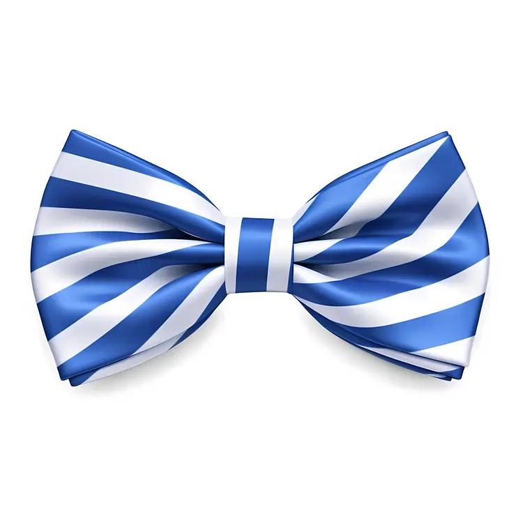 Blue Striped Bow Tie for Formal Occasions