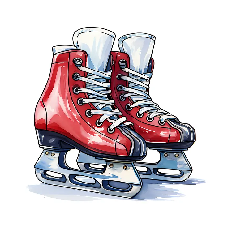 Classic Red Ice Skates