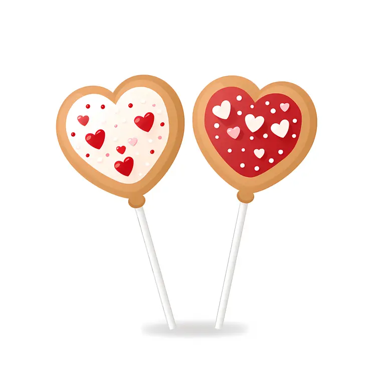 Heart-shaped cookies for Valentine's Day