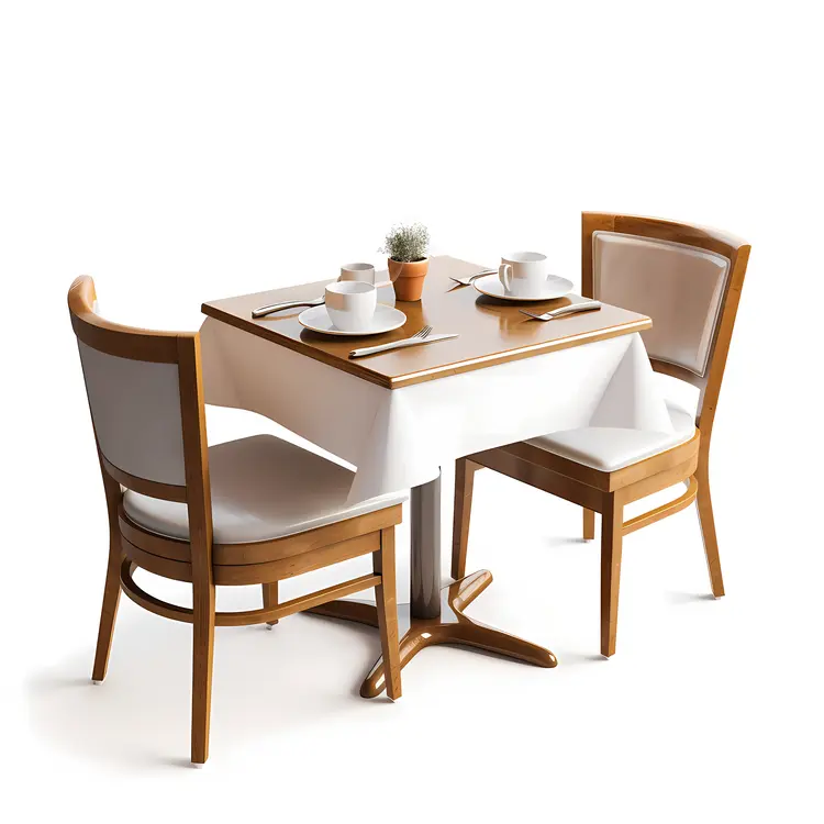 Modern Dining Table with Coffee Cups