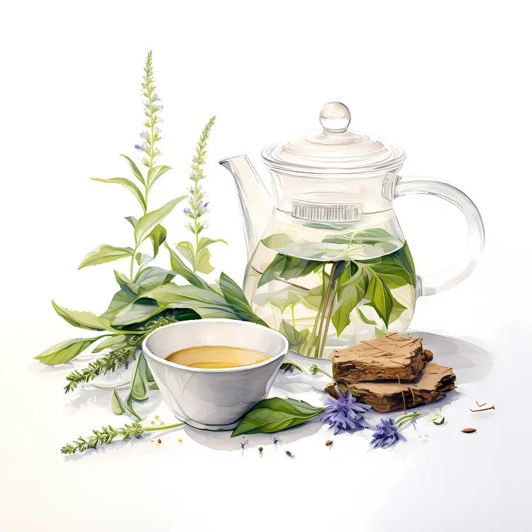 Herbal Infusion with Fresh Leaves and Wood