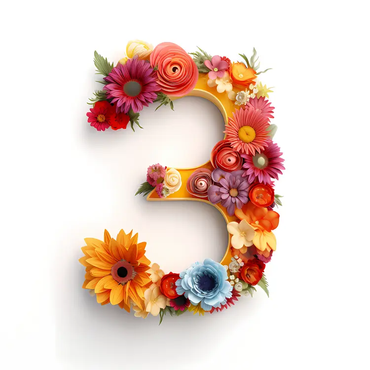 Colorful Floral Number 3