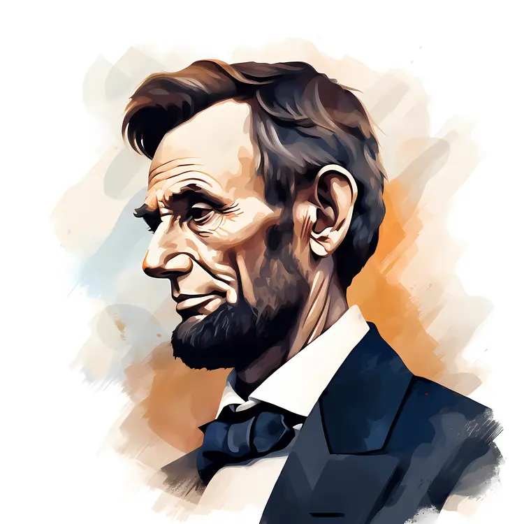 Watercolor Portrait of a Man in a Suit