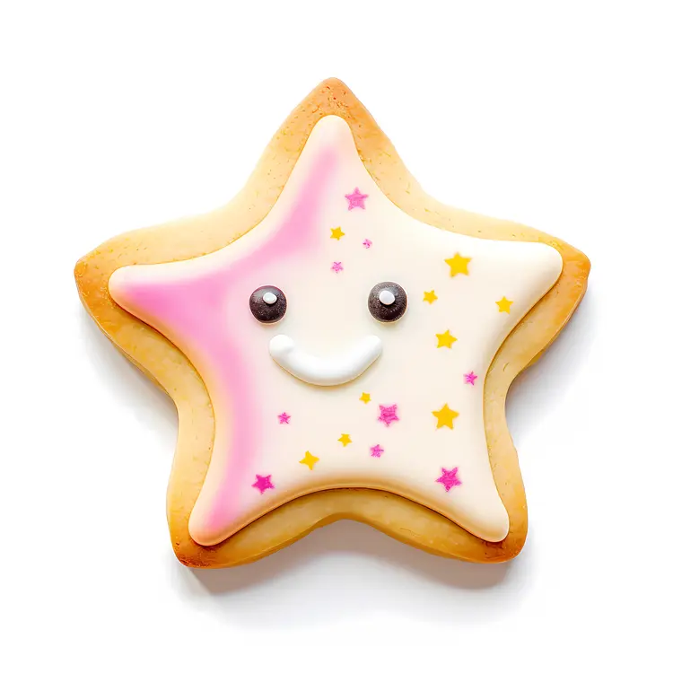 Cute Smiling Star Cookie